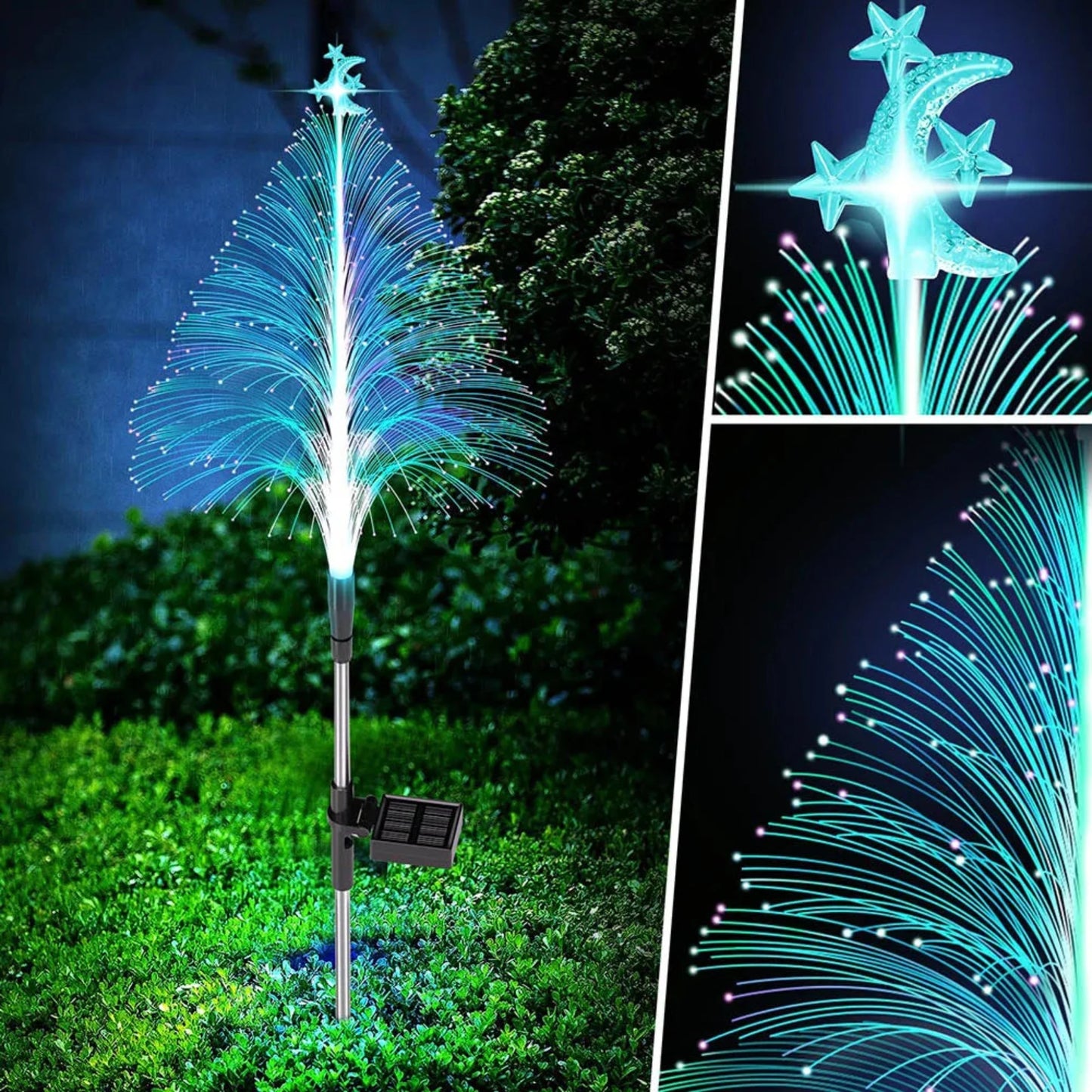 3-Pc. Solar Fiber Optic Light Trees