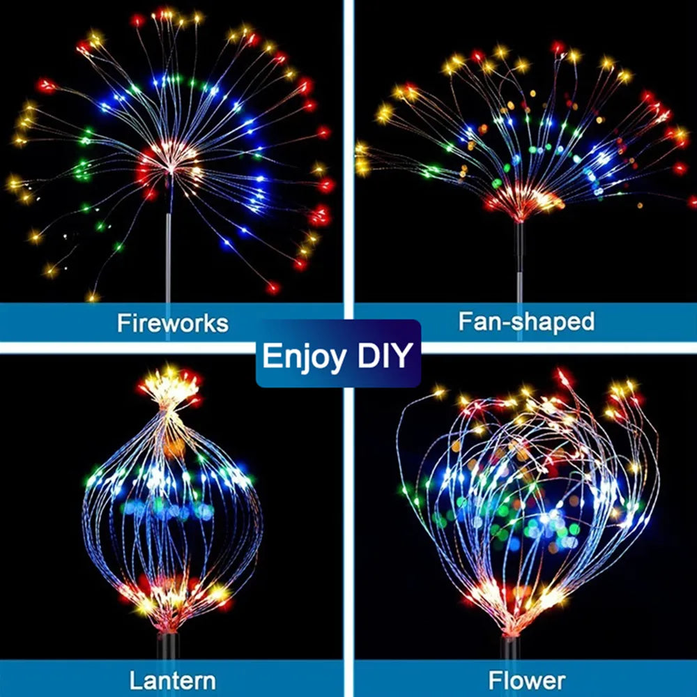 Dazzling Solar Firework Fairy Lights